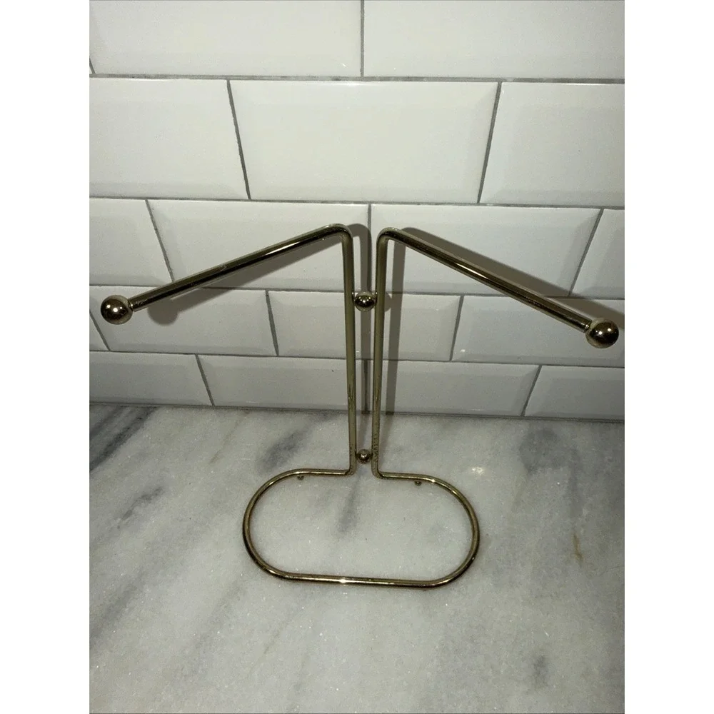 Vintage Gold Metal Hand Towel Stand Holder GW994